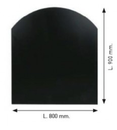 Plaque de sol - Acier noir - 800x900