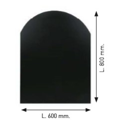 Plaque de sol - Acier noir - 800x600