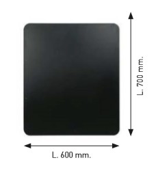 Plaque de sol rectangle - Acier noir - 700x600