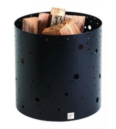Fractio - Rangement pellet - acier noir mat - Dixneuf - Ecotherm Shop