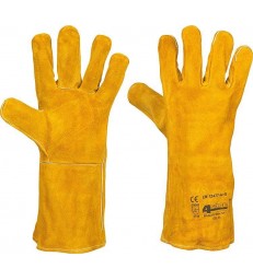 Paire de gants cuir protection chaleur - Jaune Ecotherm