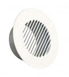 D80 - Grille ronde air chaud - blanc ligne - D.int : 80mm