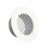 D100 - Grille ronde air chaud - blanc ligne - D.int : 100mm